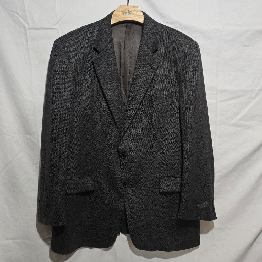 Burberry London Kensington Gray Tweed Sport Coat Blazer - 100% Wool - 44R